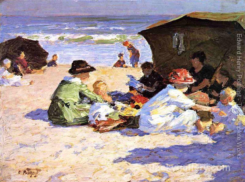 A Day at the Seashore by Edward Henry Potthast paintings reproduction